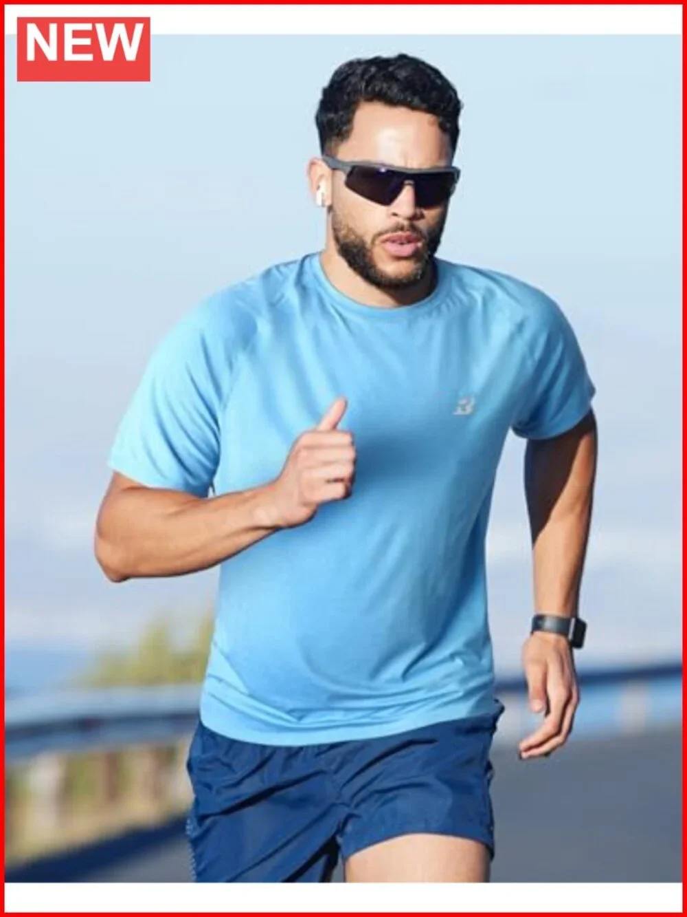 Men's UPF 50+ Sun Protection Rash Guard Shirt, Quick-Dry Athletic Swim Tee